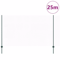 Clôture Avec Poteau Vert 1,4 X 25 M Acier Vidaxl - Vue supplémentaire 2