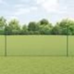 vidaXL Kit de Clôture Hexagonale Ensemble de 2 Vert Acier Revêtu de Poudre
