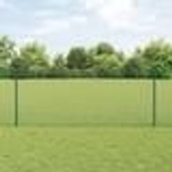 Poteaux de clôture vidaXL 11 pcs U-Channel verts 100 cm en acier
