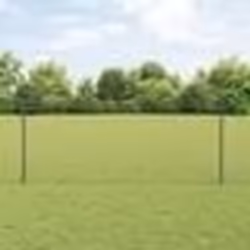vidaXL Kit de clôture de jardin en acier galvanisé Lot de 2 Gris