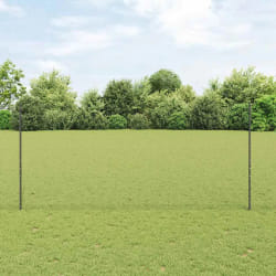 Poteaux de Clôture vidaXL 22 pcs U-Channel Gris 140 cm Acier