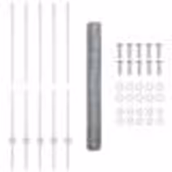 Poteaux de clôture vidaXL 10 pcs U-Channel 120 cm Acier galvanisé