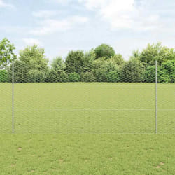 vidaXL Poteaux Clôture 22 pcs U-Channel 150 cm Acier Galvanisé