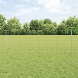 Poteaux de clôture vidaXL 11 pcs U-Channel 80 cm en acier galvanisé