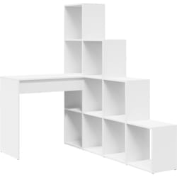 Bureau d'angle Blanc Standard Bois reconstitué et MDF vidaXL