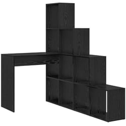 Vidaxl - Bureau d'angle avec étagère Chêne noir 101.5 x 149.5 x 149.5 cm