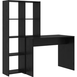 Vidaxl - Bureau Chêne noir 138.5 x 55 x 143 cm Bois d'ingénierie