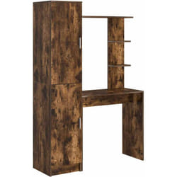 Bureau avec rangement 2 pcs Chêne fumé 78.5 x 37 x 154.5 cm Vidaxl