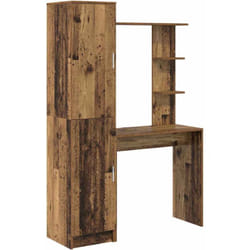 Bureau Avec Rangement 2 Pcs Bois Ancien 78.5 X 37 X 154.5 Cm Vidaxl