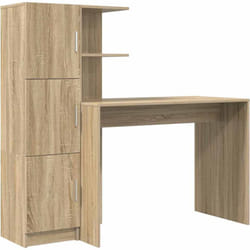 Bureau avec rangement 2 pcs Chêne Sonoma 102 x 50 x 124 cm vidaXL