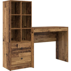 Bureau avec rangement Vieux bois Bois d'ingénierie Vidaxl