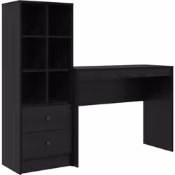 Le bureau vidaXL avec rangement apporte une touche de modernité dans n'importe quel espace de travail ou bureau à domicile. F ...