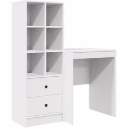 Ce bureau vidaXL avec rangement apporte une touche moderne à n'importe quel espace de travail ou bureau à la maison. Fait en  ...