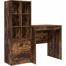 Ce bureau vidaXL avec rangement apporte une touche moderne à ton espace de travail ou à ton bureau à domicile. Fait de bois d ...