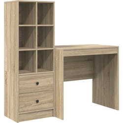 Bureau avec rangement en chêne Sonoma en bois d'ingénierie Vidaxl
