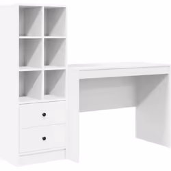 Ce bureau vidaXL avec rangement apporte une ambiance moderne et élégante à tout bureau ou espace de travail. Fabriqué en MDF ...