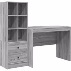 Ce bureau vidaXL avec rangement apporte un style moderne à n'importe quel coin de travail ou bureau à la maison. Fait en bois ...