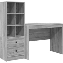 Bureau avec rangement Gris Sonoma Bois reconstitué vidaXL
