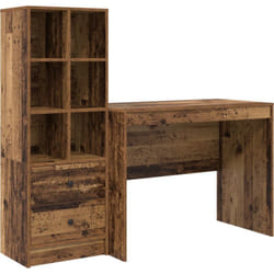 Bureau avec rangement Bois ancien Bois d'ingénierie Vidaxl