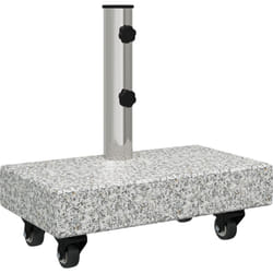 Vidaxl - Base de parasol sur roues pour poteaux de Ø38/48mm Gris Granit 25 kg Rectangulaire