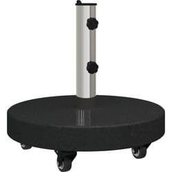 Vidaxl - Base de parasol roulant pour poteaux de Ø38/48 mm - Granit noir, 30 kg.