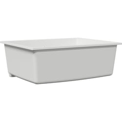 Vidaxl - vier de cuisine avec trou de trop-plein en Granit Blanc