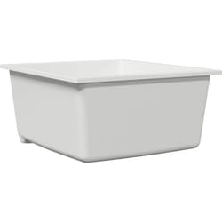 Vidaxl - vier de cuisine en granit blanc avec trou de trop-plein