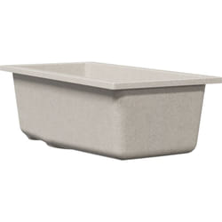Vidaxl - vier de cuisine avec trou de trop-plein en granit beige