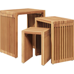 Vidaxl - Set de Tables Gigognes 3 pcs en Bois Massif Teck