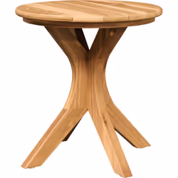 Cette table de patio, en bois de teck massif, allie durabilité et style. Avec sa surface élégante et sa forme ronde moderne, ...