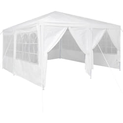Tente de fête Blanc 400 x 400 x 266 cm Polyester, Acier Vidaxl