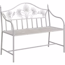 Ce Banc Vintage en Métal d'Extérieur allie style et praticité, offrant un siège confortable pour tes espaces extérieurs. Son  ...