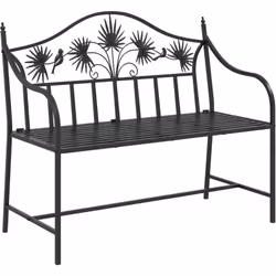 Ce banc en métal vintage pour extérieur est un super mélange de style et de fonctionnalité, parfait pour les espaces dehors. ...