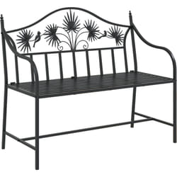 Vidaxl - Banc en métal vintage Noir Acier peint en poudre Standard Durable