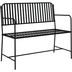 Banc d'extérieur Noir Métal Standard Durable Banc d'extérieur vidaXL