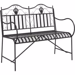 Ce banc en métal d'extérieur combine un look moderne et une utilisation pratique. Sa finition noire épurée fait ressortir n'i ...