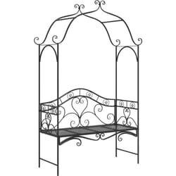 Vidaxl - Banc d'extérieur noir Noir Métal Grand Détails décoratifs