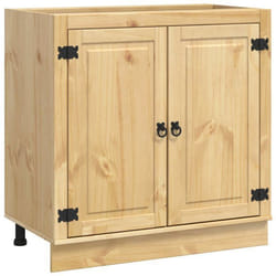 Armoire en pin massif - vidaXL - Miel - 80x46x815 cm - Grand espace de stockage - 1 étagère - 2 portes