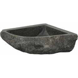 Bassin d'angle suspendu au mur Gris (30-37) x (30-37) x 12 cm Vidaxl