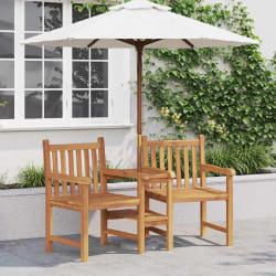 vidaXL Chaises de Jardin Marron 152 x 63 x 89 cm Bois de teck solide