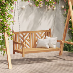 Vidaxl - Banc Balançoire Marron 114 X 60 X 64 Cm Bois De Teck Solide