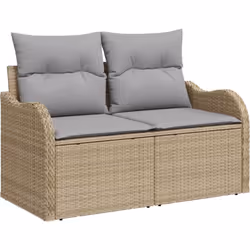 Ce canapé d'extérieur mélange style et fonctionnalité, parfait pour ton patio ou jardin. Avec son joli schéma de couleurs bei ...