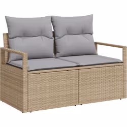 Ce canapé d'extérieur combine modernité et confort, parfait pour les balcons ou patios. Son design chic beige et gris crée un ...