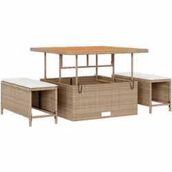 Cet ensemble de salle à manger de jardin transforme les espaces extérieurs en lieux conviviaux avec son design moderne et con ...