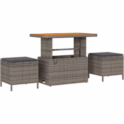 Cette table à manger rectangulaire grise est un super ajout pour votre espace extérieur, parfaite pour un repas stylé sur vot ...