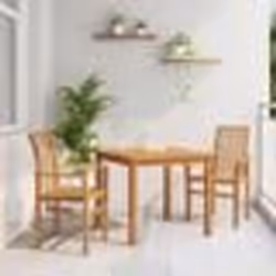 vidaXL Chaise de Jardin Empilable 2 pcs en Bois Massif de Teck