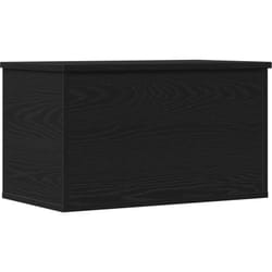 Boîte de rangement avec couvercle en chêne noir 60x35x35 cm en bois d'ingénierie Vidaxl