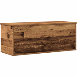 Ce coffre de rangement en bois rustique a l'air d'un trésor ancien, fait en bois massif recyclé qui raconte sa propre histoir ...