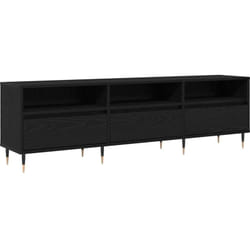 Meuble TV Chêne noir 150 x 30 x 44.5 cm Bois d'ingénierie vidaXL