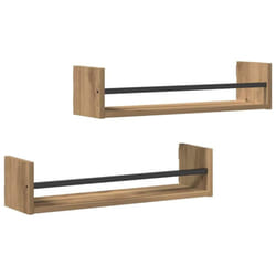 Vidaxl - tagère Murale 2 pcs chêne artisanal 60 x 16 x 14 cm